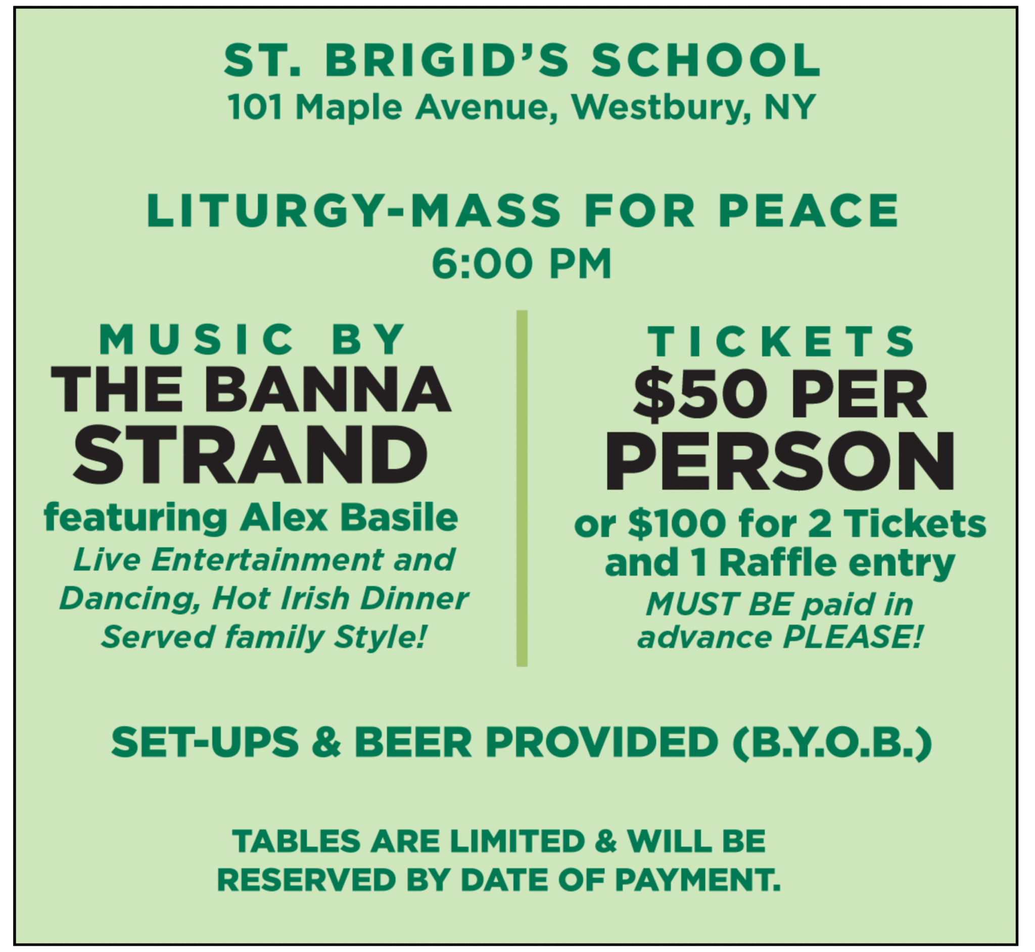 Irish Night 2025 Invite