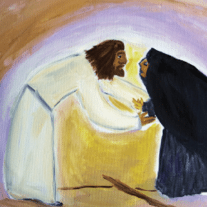 Art Cards by S. Barbara - Jesus and the Bent Over Woman