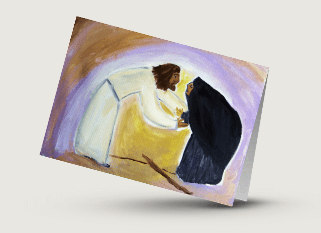 Art Cards by S. Barbara - Jesus and the Bent Over Woman - Image 3